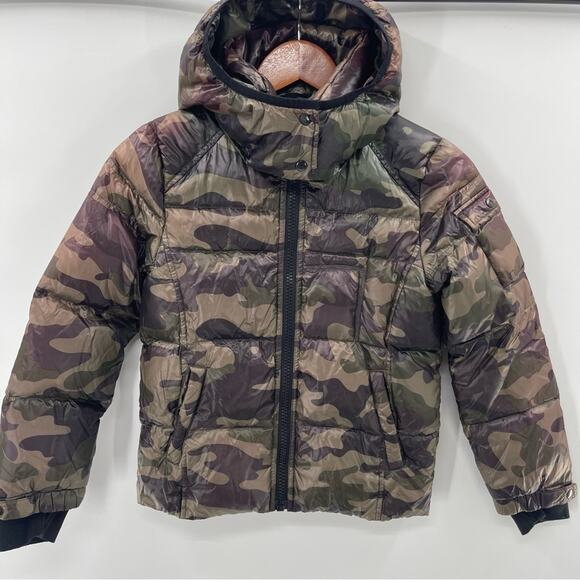S13 New York Other - S13 New York Boy's Downhill Camo-Print Down-Blend Hooded Jacket Size 8